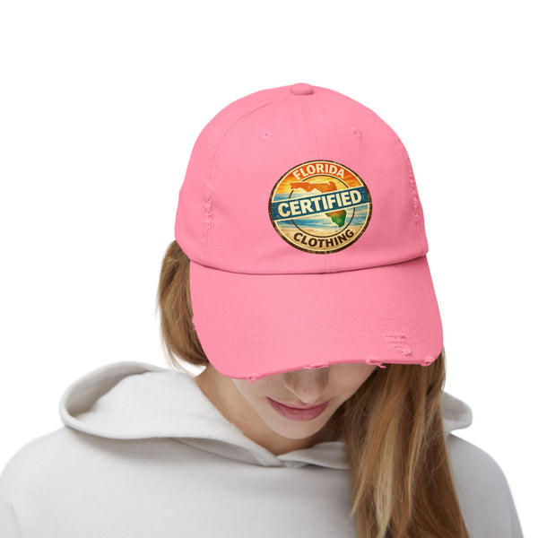 Florida Certified Distressed Cap — Vintage Beach Logo Hat