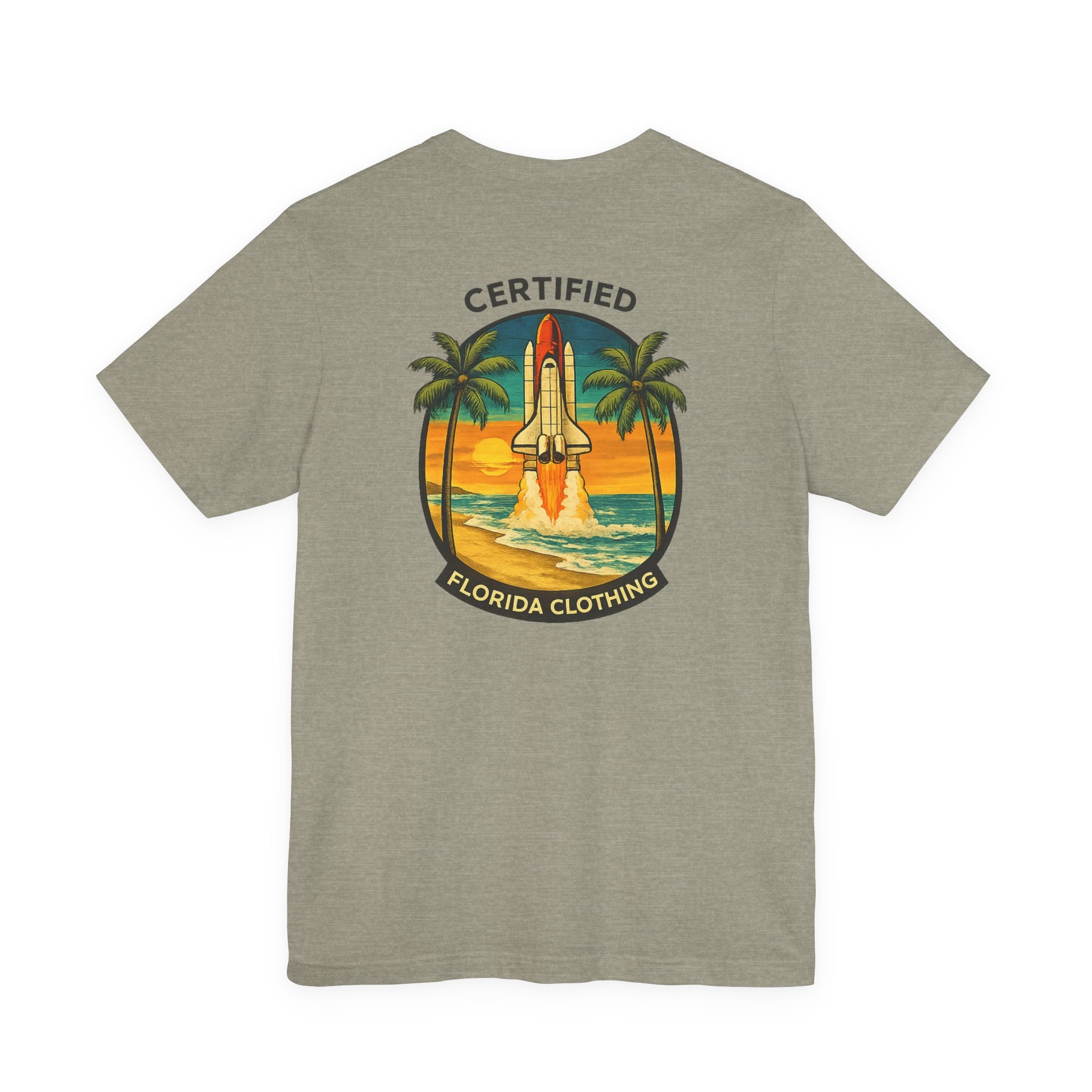 Florida Rocket Tee — "Certified" Space Shuttle Palm Tree T-Shirt