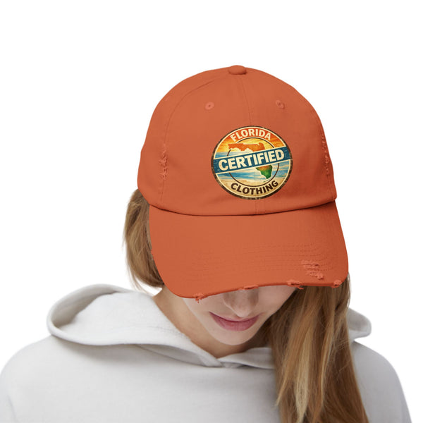 Florida Certified Distressed Cap — Vintage Beach Logo Hat