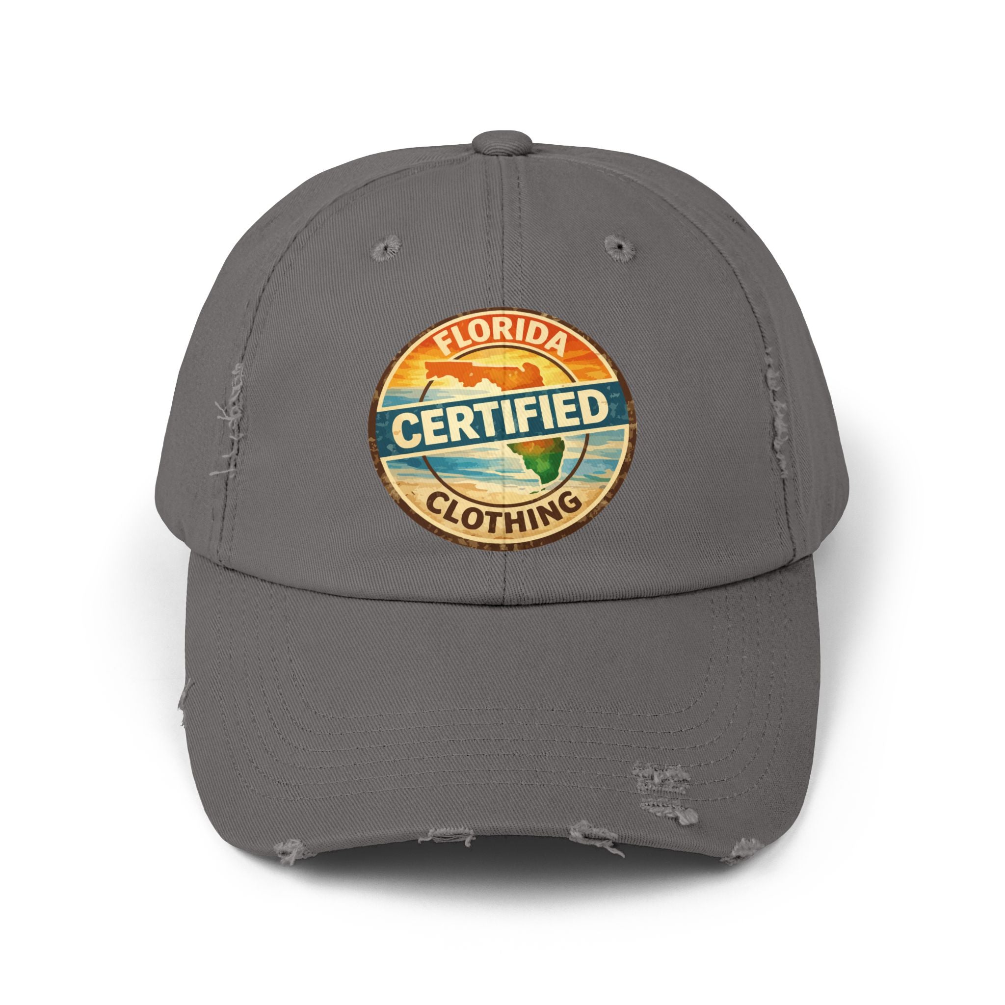 Florida Certified Distressed Cap — Vintage Beach Logo Hat