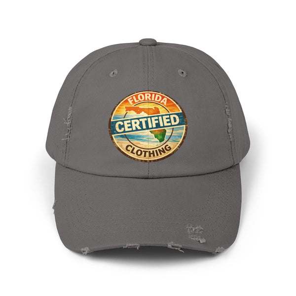 Florida Certified Distressed Cap — Vintage Beach Logo Hat