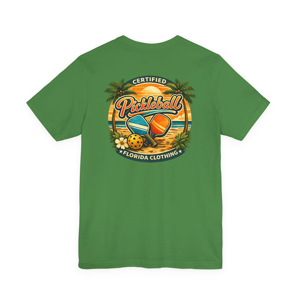 Pickleball Florida T-Shirt — Certified Pickleball Retro Beach Tee