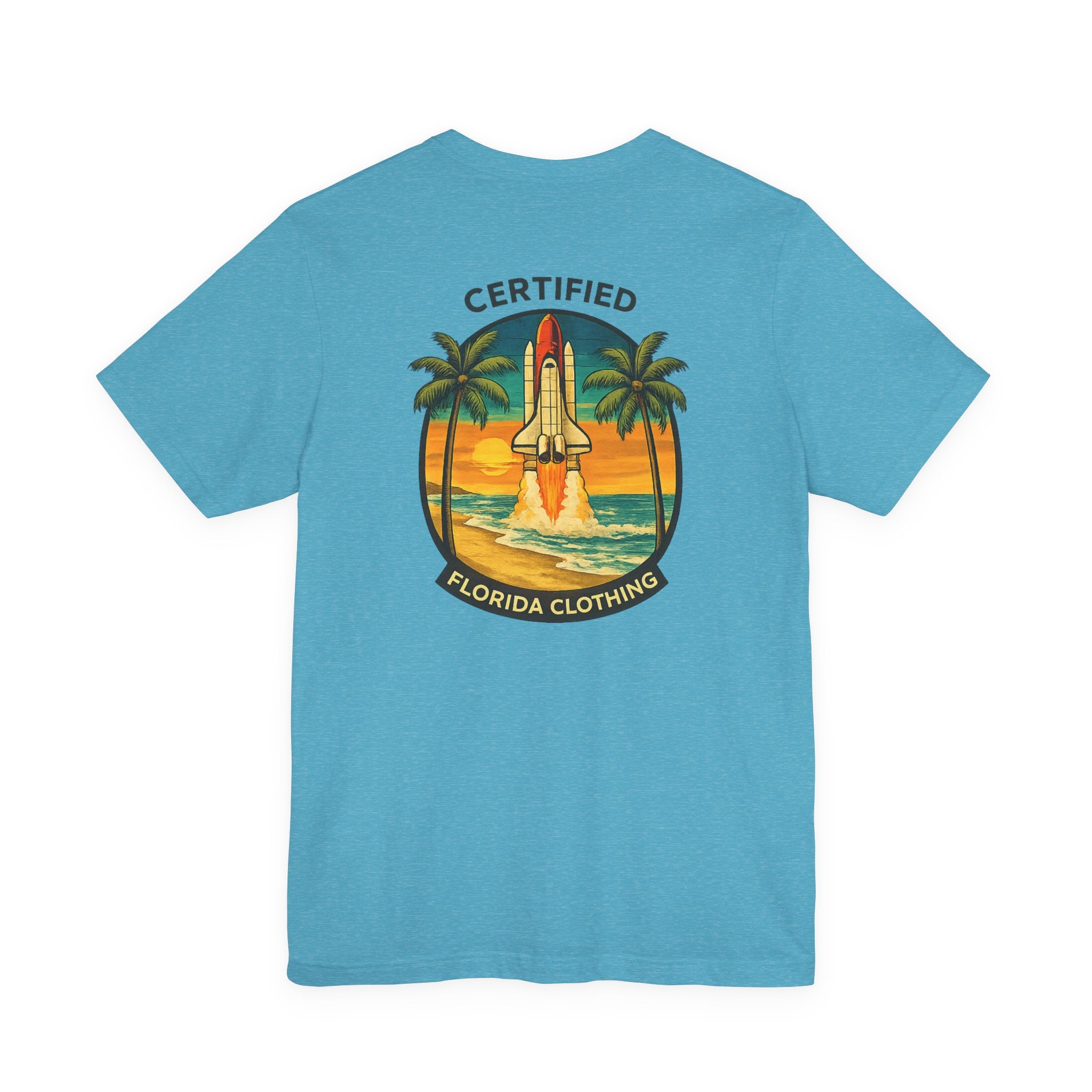 Florida Rocket Tee — "Certified" Space Shuttle Palm Tree T-Shirt