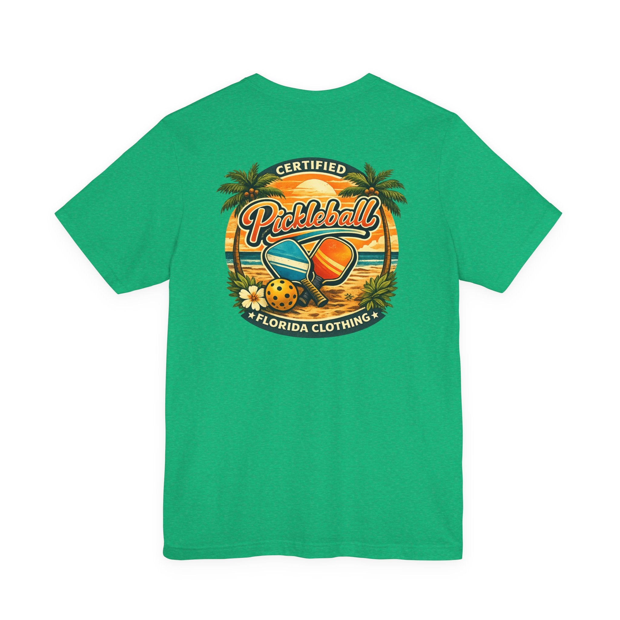 Pickleball Florida T-Shirt — Certified Pickleball Retro Beach Tee