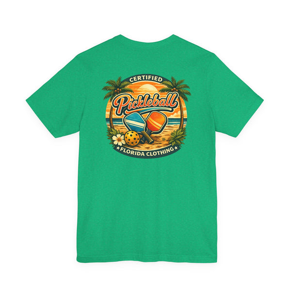 Pickleball Florida T-Shirt — Certified Pickleball Retro Beach Tee