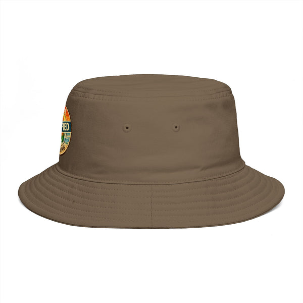 Florida Certified Clothing Bucket Hat — Retro Sunset Logo Beach Hat