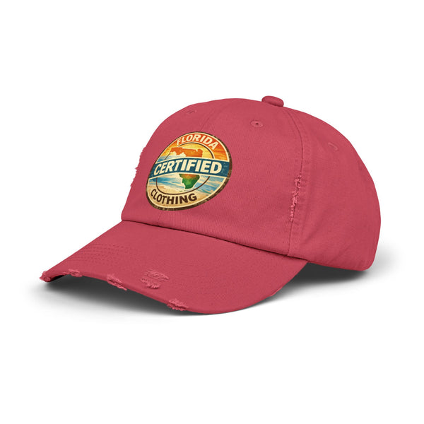 Florida Certified Distressed Cap — Vintage Beach Logo Hat