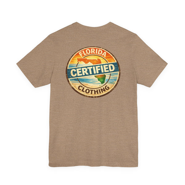 Florida Certified Clothing Tee — Vintage Beach Graphic Short Sleeve Shirt