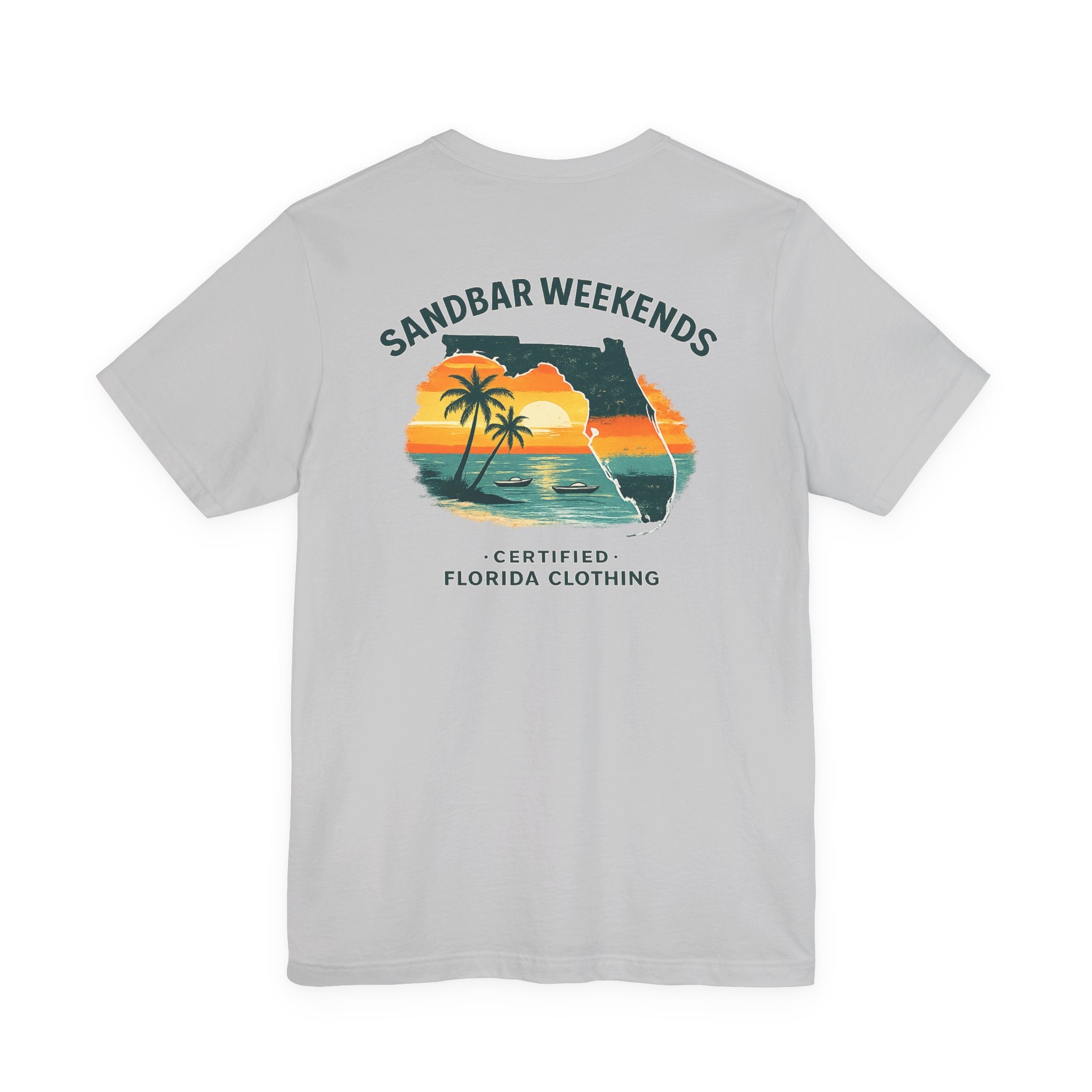 Florida Sandbar Weekends T-Shirt — Retro Beach Palm Sunset Tee