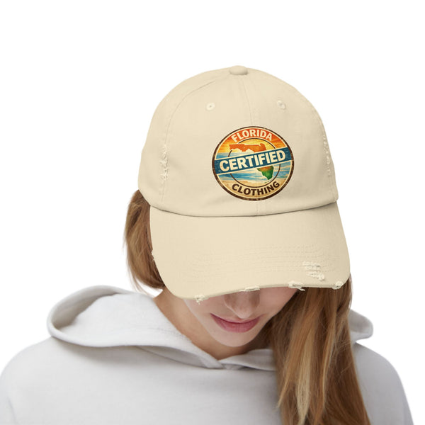 Florida Certified Distressed Cap — Vintage Beach Logo Hat