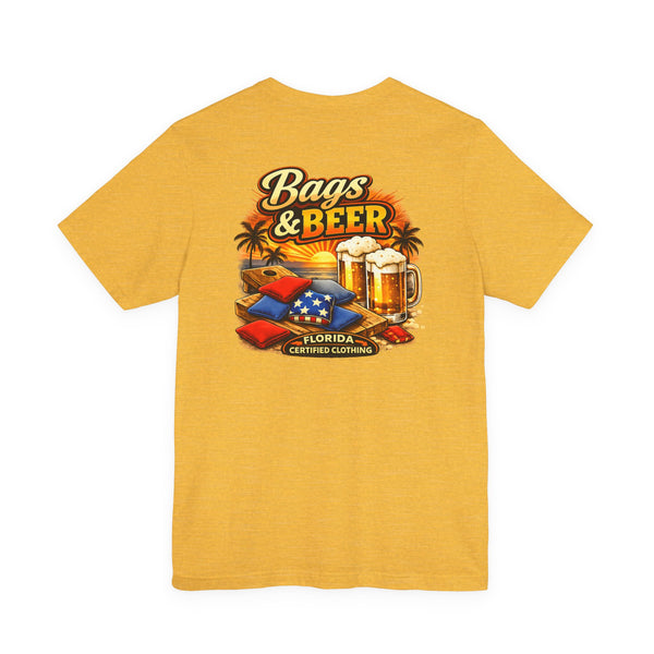 Bags and Beer Cornhole T-Shirt — Cornhole Game Party Tee