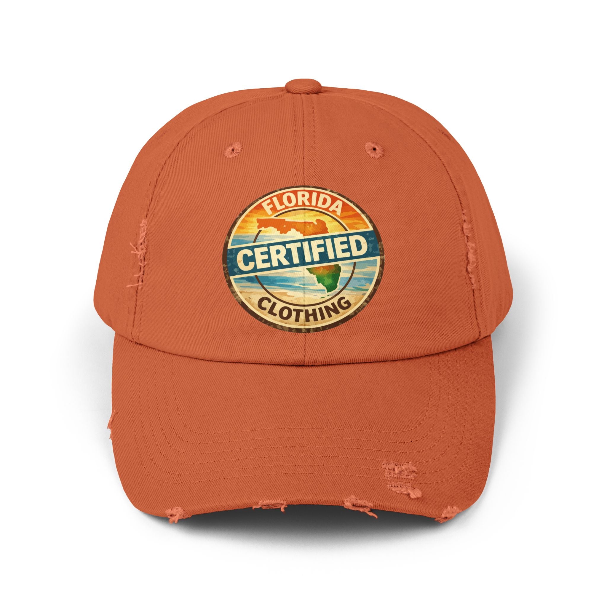 Florida Certified Distressed Cap — Vintage Beach Logo Hat