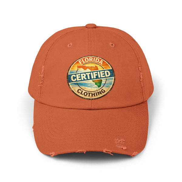 Florida Certified Distressed Cap — Vintage Beach Logo Hat