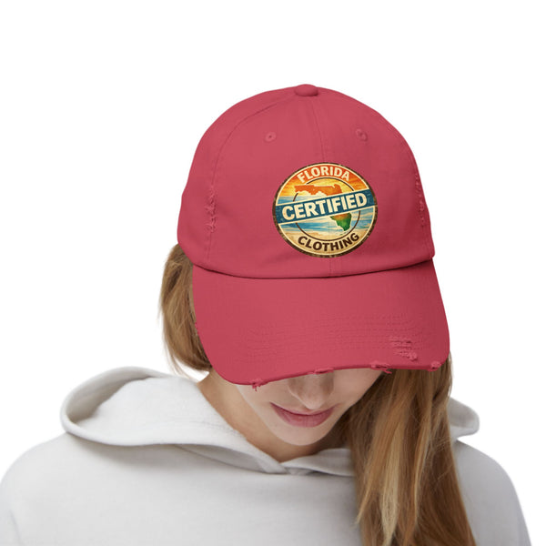 Florida Certified Distressed Cap — Vintage Beach Logo Hat
