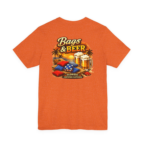 Bags and Beer Cornhole T-Shirt — Cornhole Game Party Tee