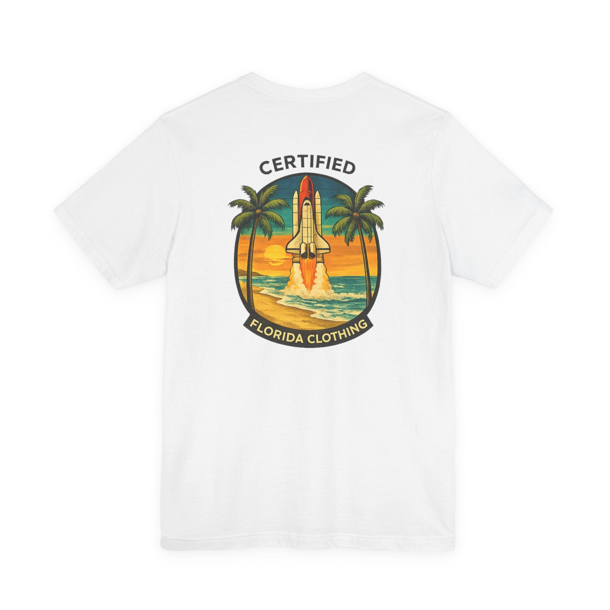 Florida Rocket Tee — "Certified" Space Shuttle Palm Tree T-Shirt