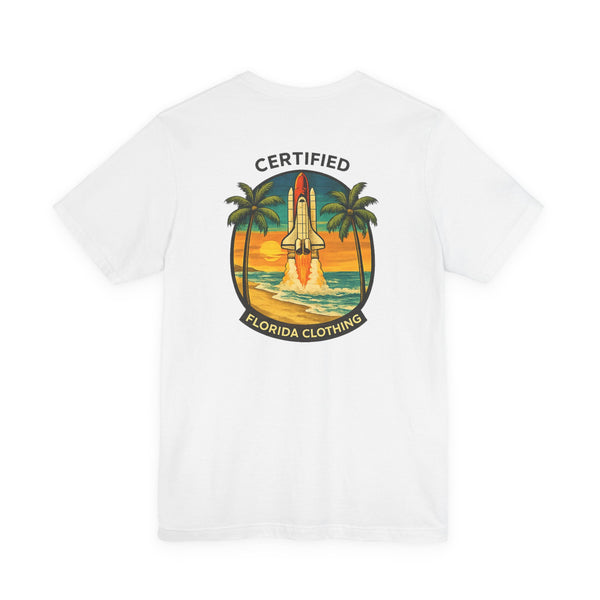 Florida Rocket Tee — "Certified" Space Shuttle Palm Tree T-Shirt