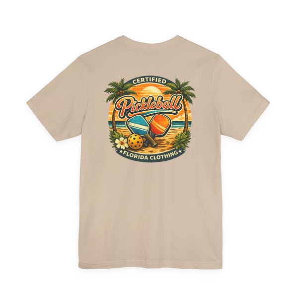 Pickleball Florida T-Shirt — Certified Pickleball Retro Beach Tee