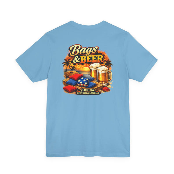 Bags and Beer Cornhole T-Shirt — Cornhole Game Party Tee