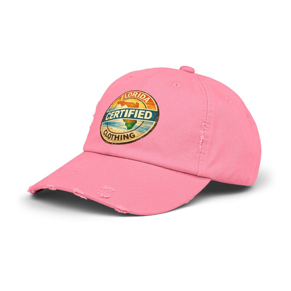 Florida Certified Distressed Cap — Vintage Beach Logo Hat