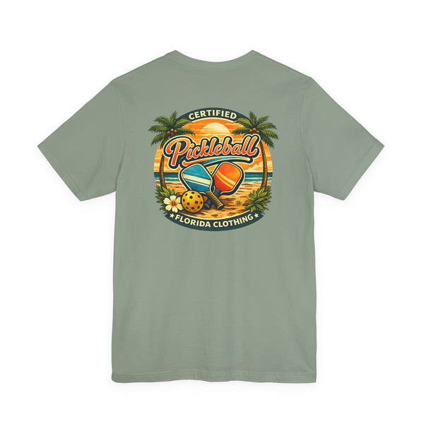 Pickleball Florida T-Shirt — Certified Pickleball Retro Beach Tee
