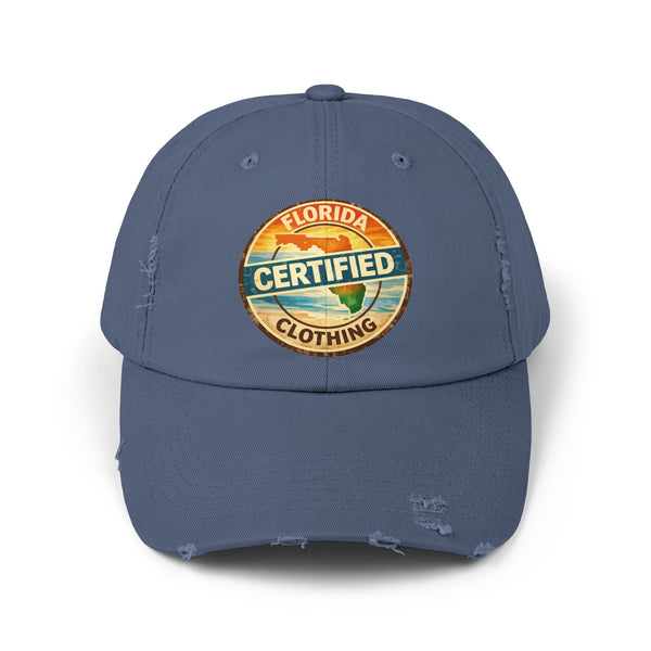 Florida Certified Distressed Cap — Vintage Beach Logo Hat