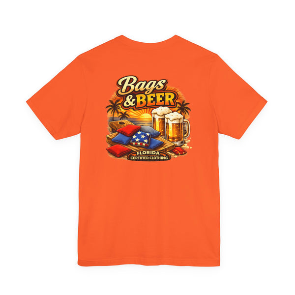 Bags and Beer Cornhole T-Shirt — Cornhole Game Party Tee