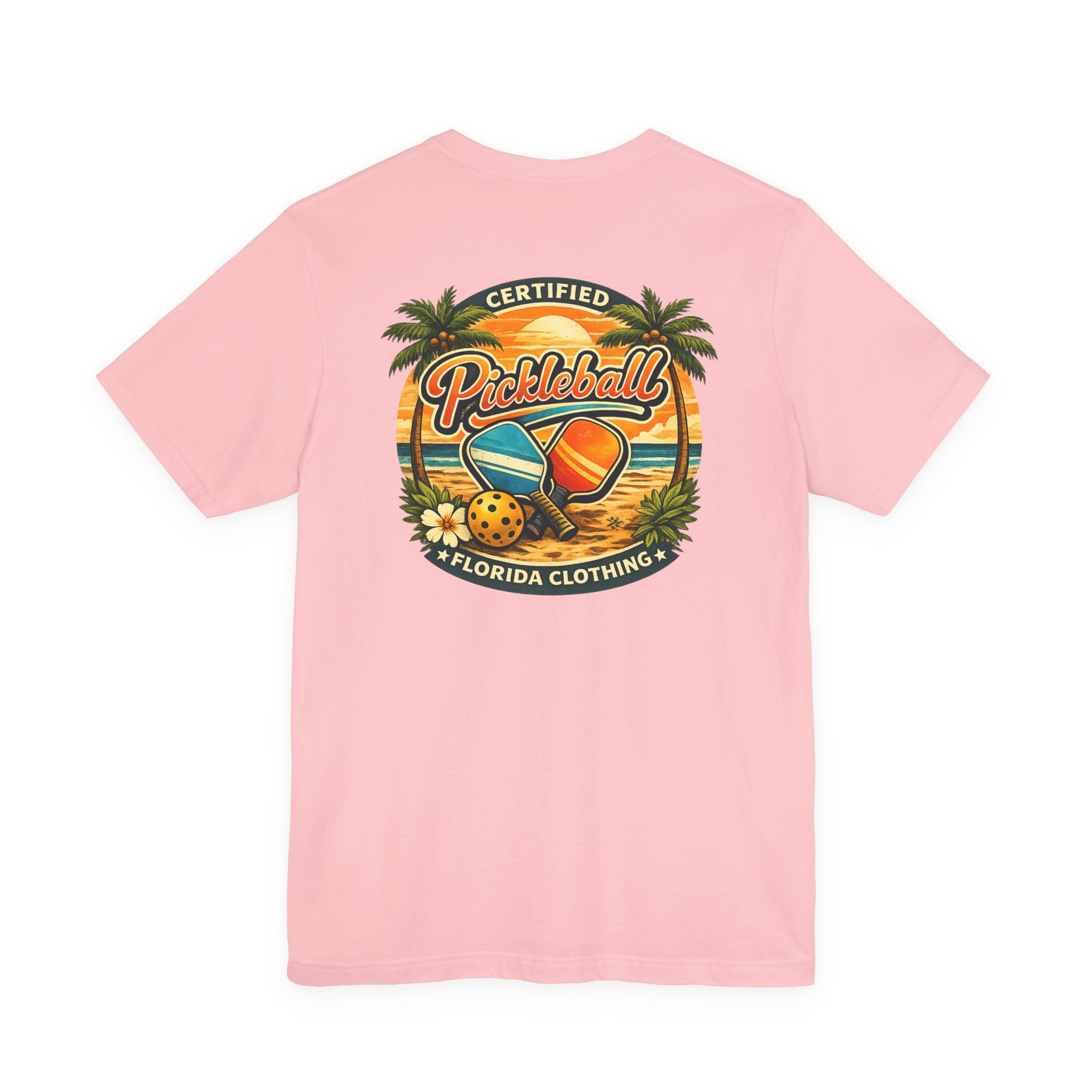 Pickleball Florida T-Shirt — Certified Pickleball Retro Beach Tee
