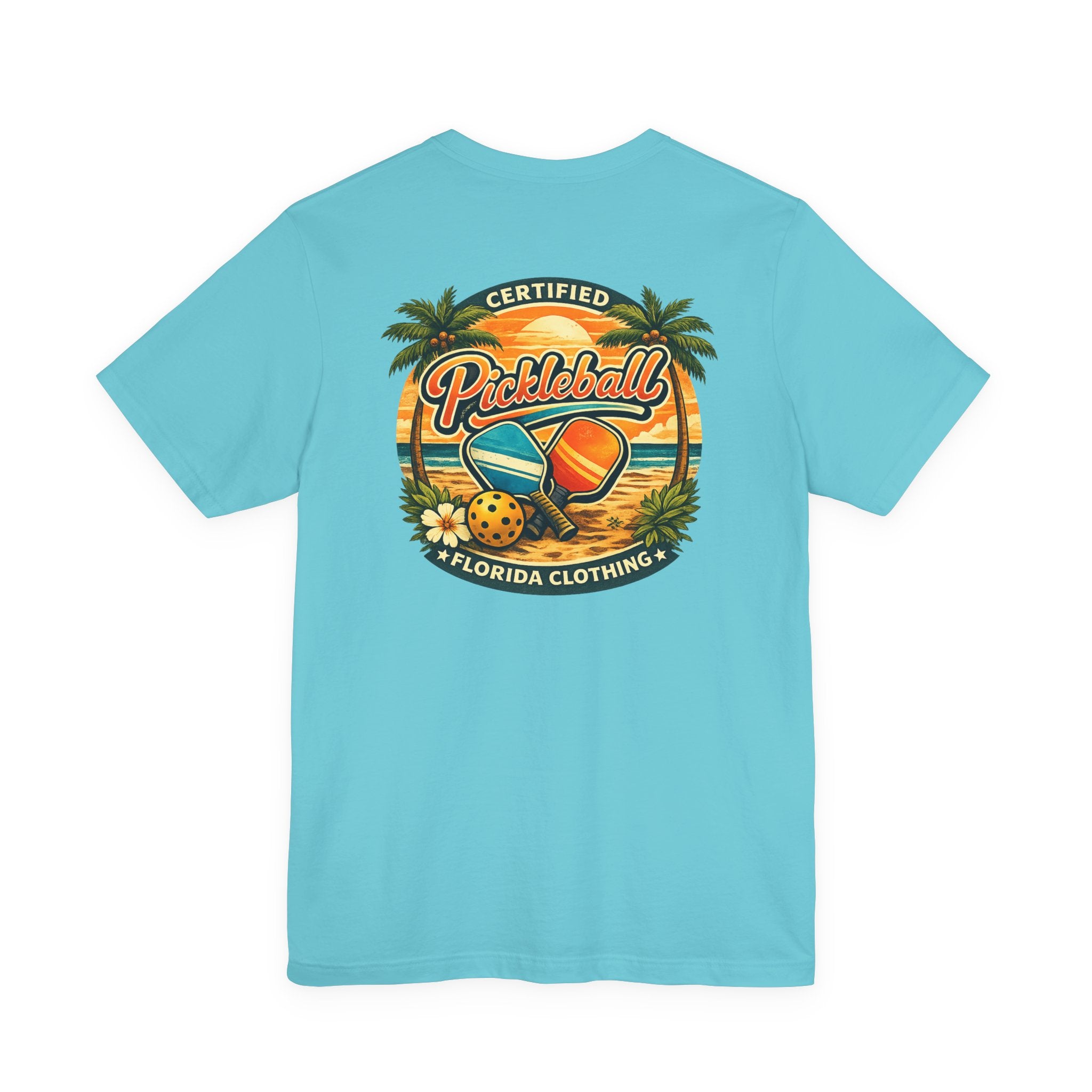 Pickleball Florida T-Shirt — Certified Pickleball Retro Beach Tee