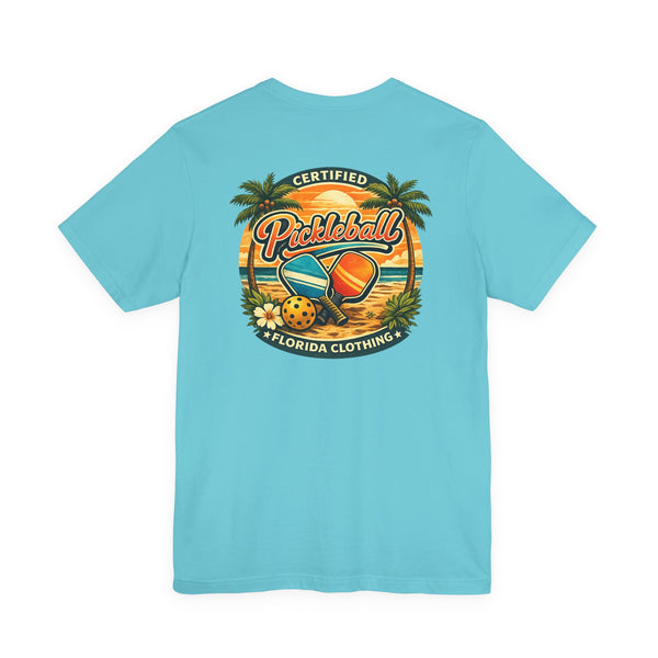 Pickleball Florida T-Shirt — Certified Pickleball Retro Beach Tee