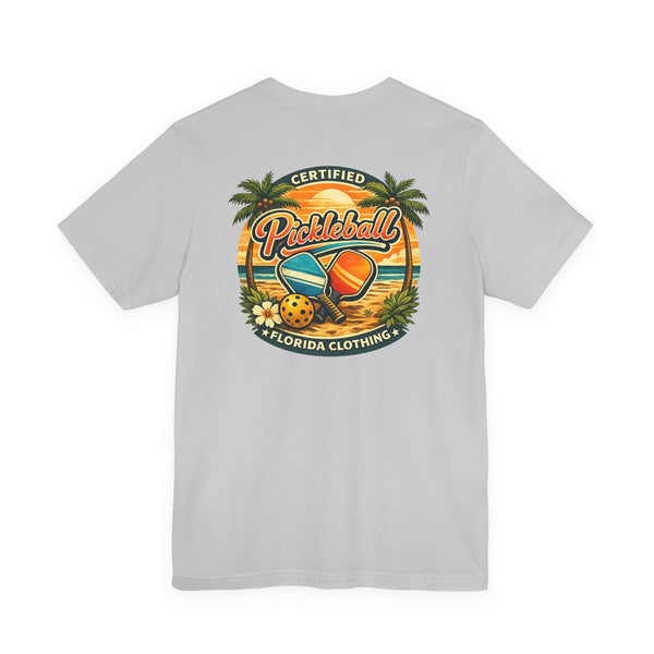 Pickleball Florida T-Shirt — Certified Pickleball Retro Beach Tee
