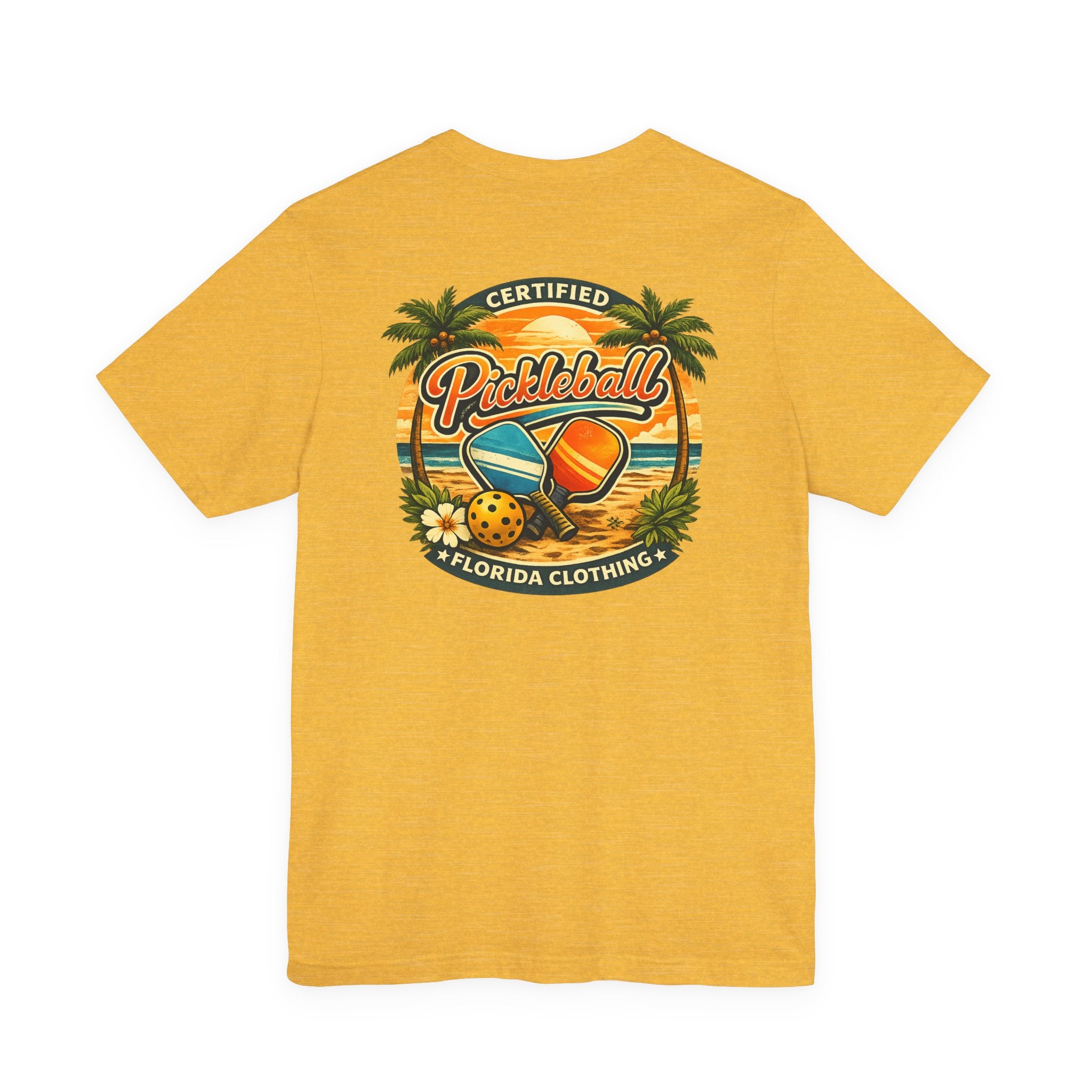 Pickleball Florida T-Shirt — Certified Pickleball Retro Beach Tee