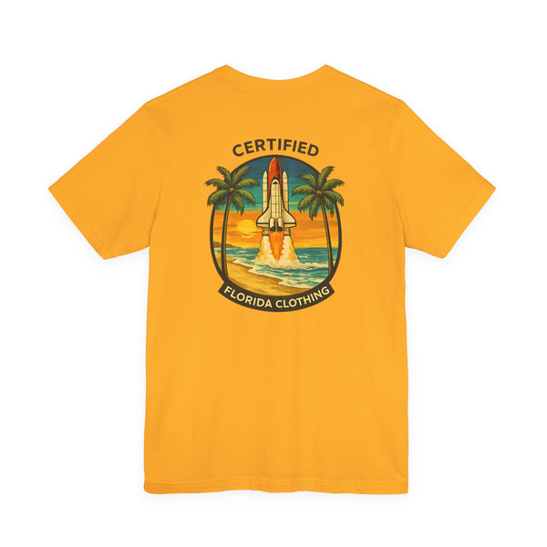 Florida Rocket Tee — "Certified" Space Shuttle Palm Tree T-Shirt