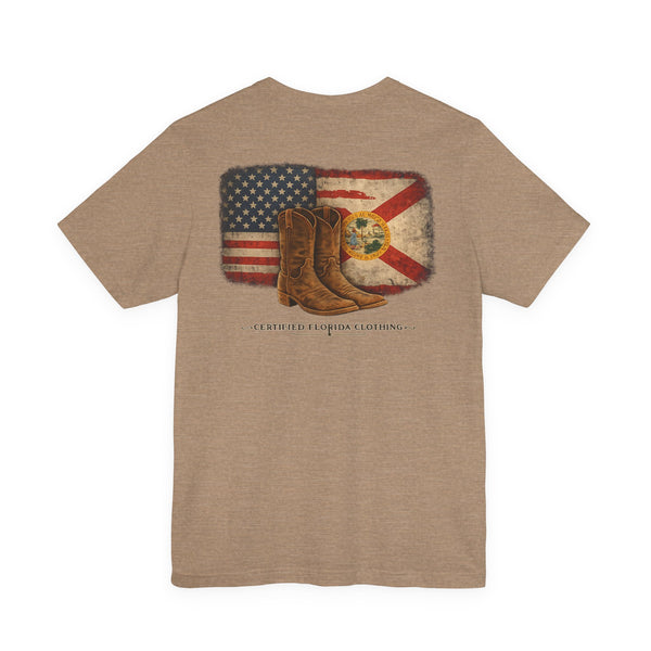 Florida Boots Vintage Flag T-Shirt — Certified Florida Clothing