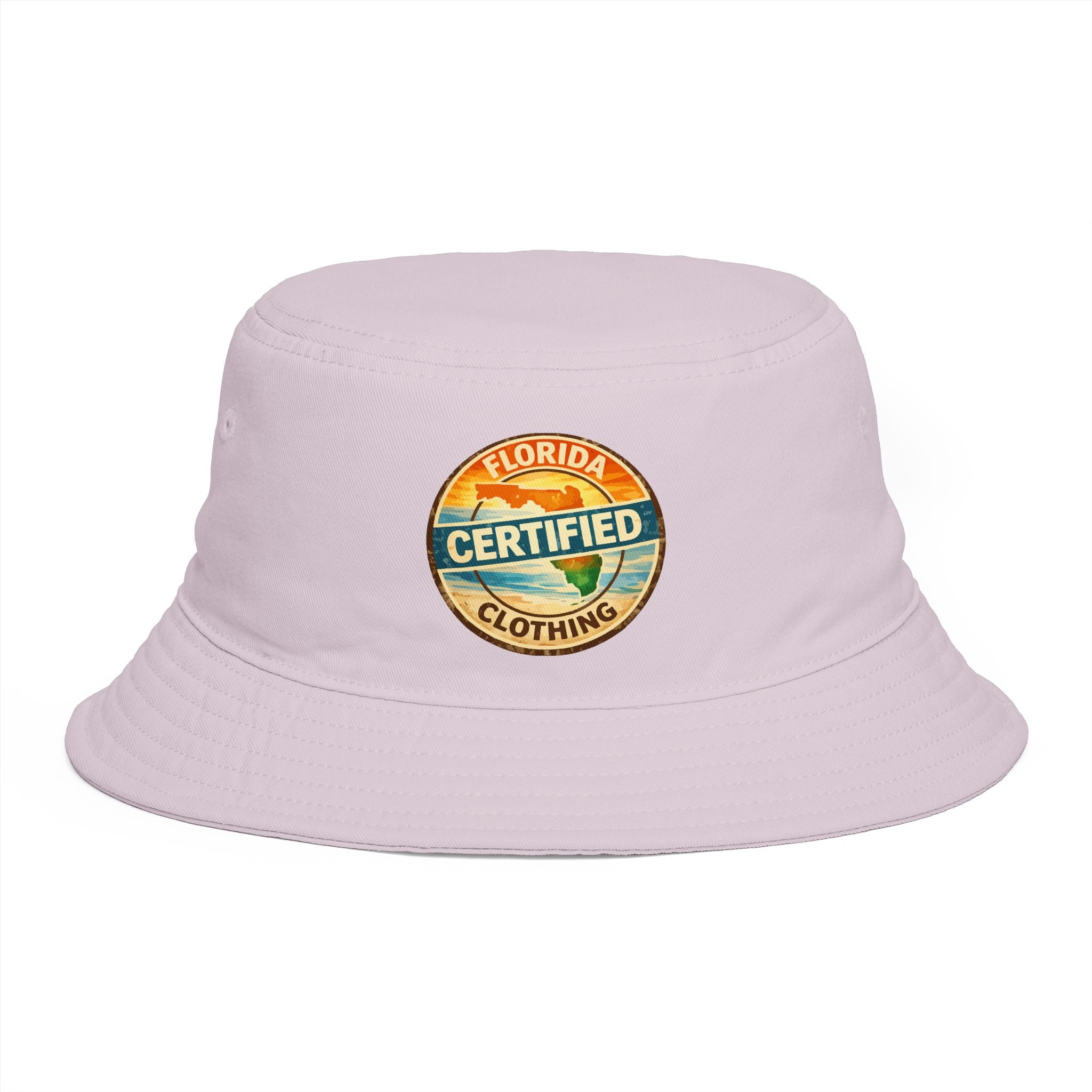 Florida Certified Clothing Bucket Hat — Retro Sunset Logo Beach Hat