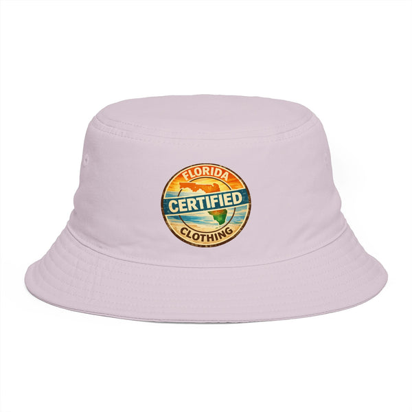 Florida Certified Clothing Bucket Hat — Retro Sunset Logo Beach Hat