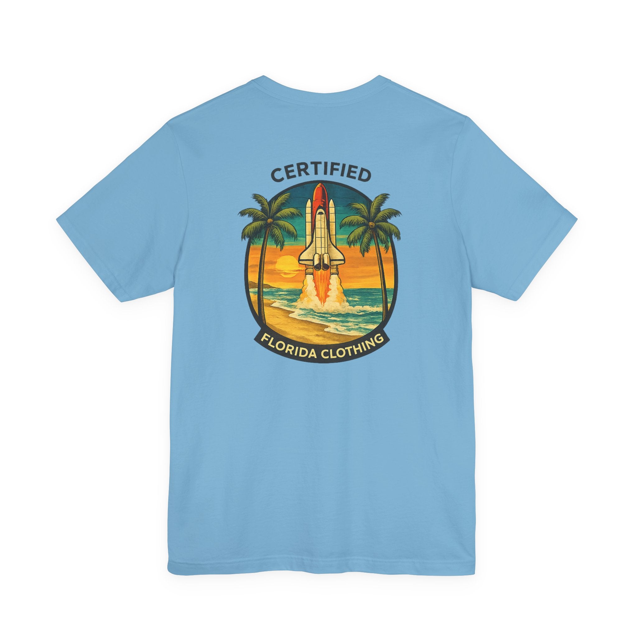 Florida Rocket Tee — "Certified" Space Shuttle Palm Tree T-Shirt