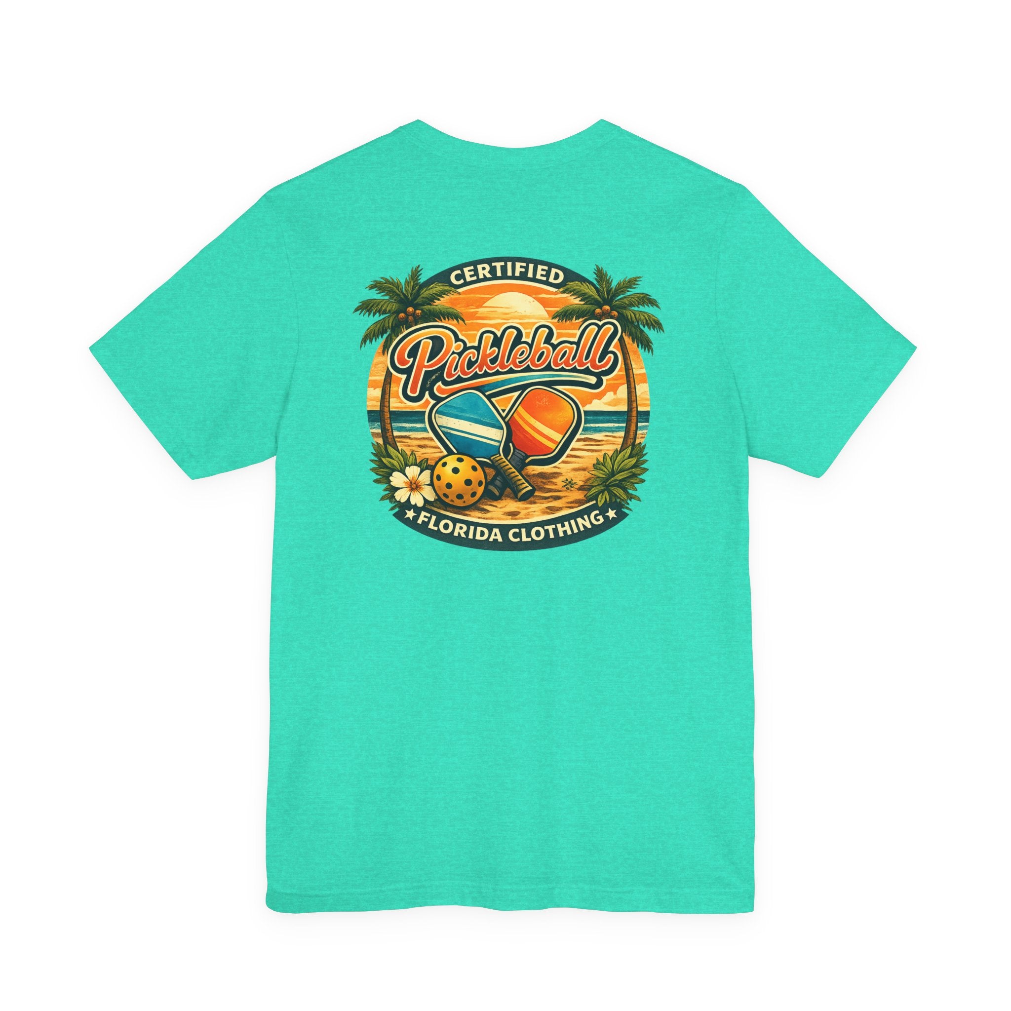 Pickleball Florida T-Shirt — Certified Pickleball Retro Beach Tee