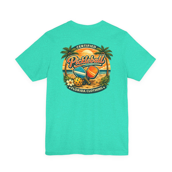 Pickleball Florida T-Shirt — Certified Pickleball Retro Beach Tee