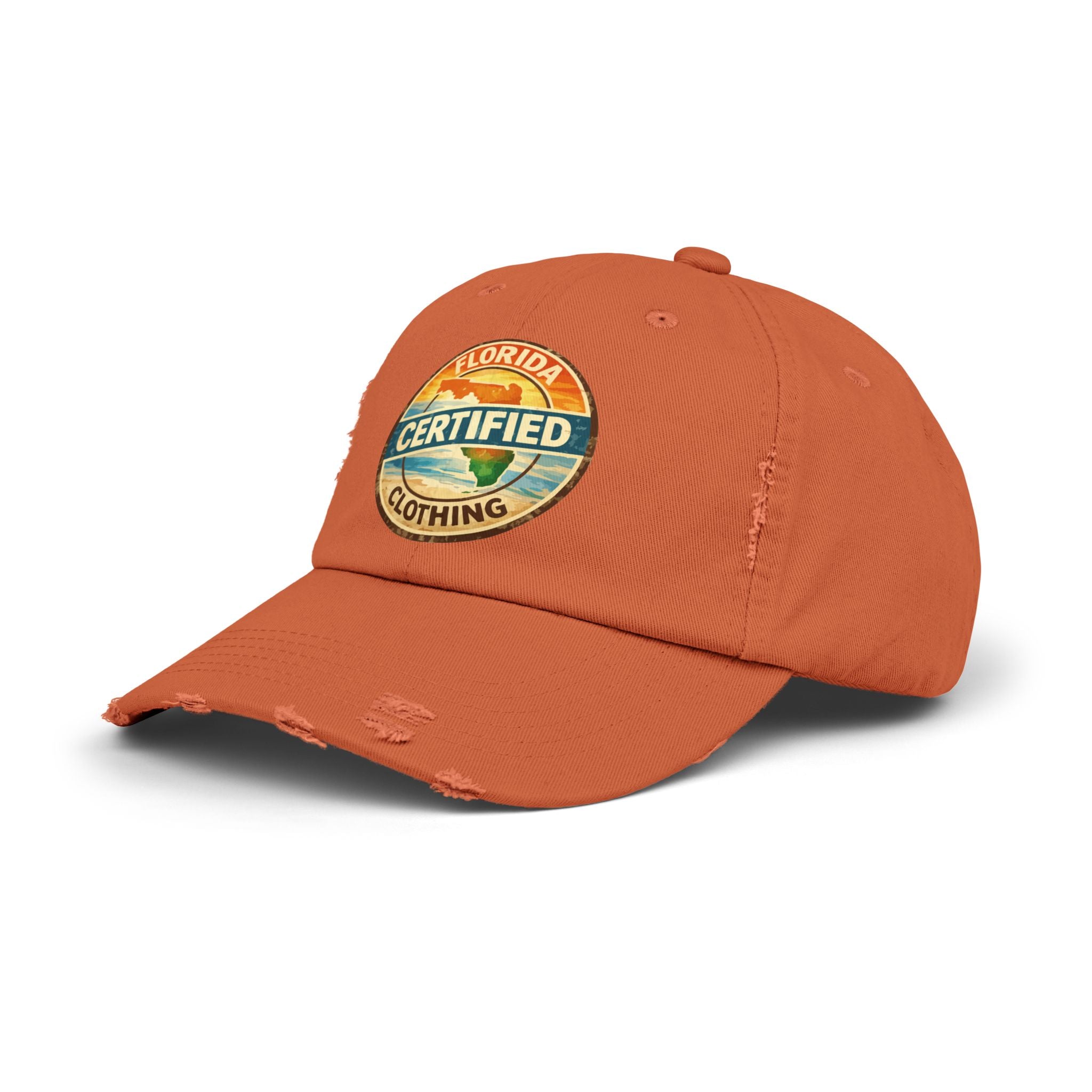 Florida Certified Distressed Cap — Vintage Beach Logo Hat