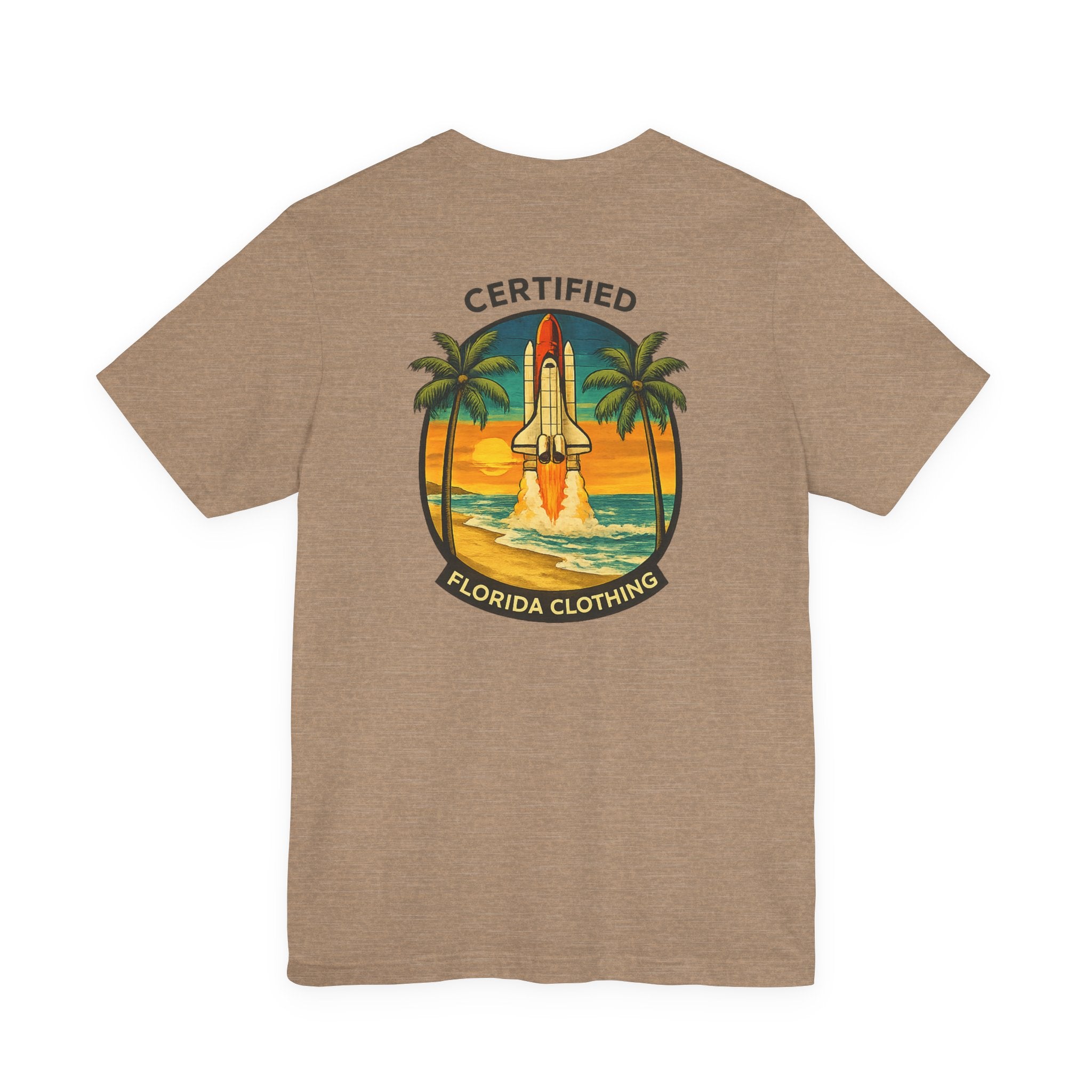Florida Rocket Tee — "Certified" Space Shuttle Palm Tree T-Shirt