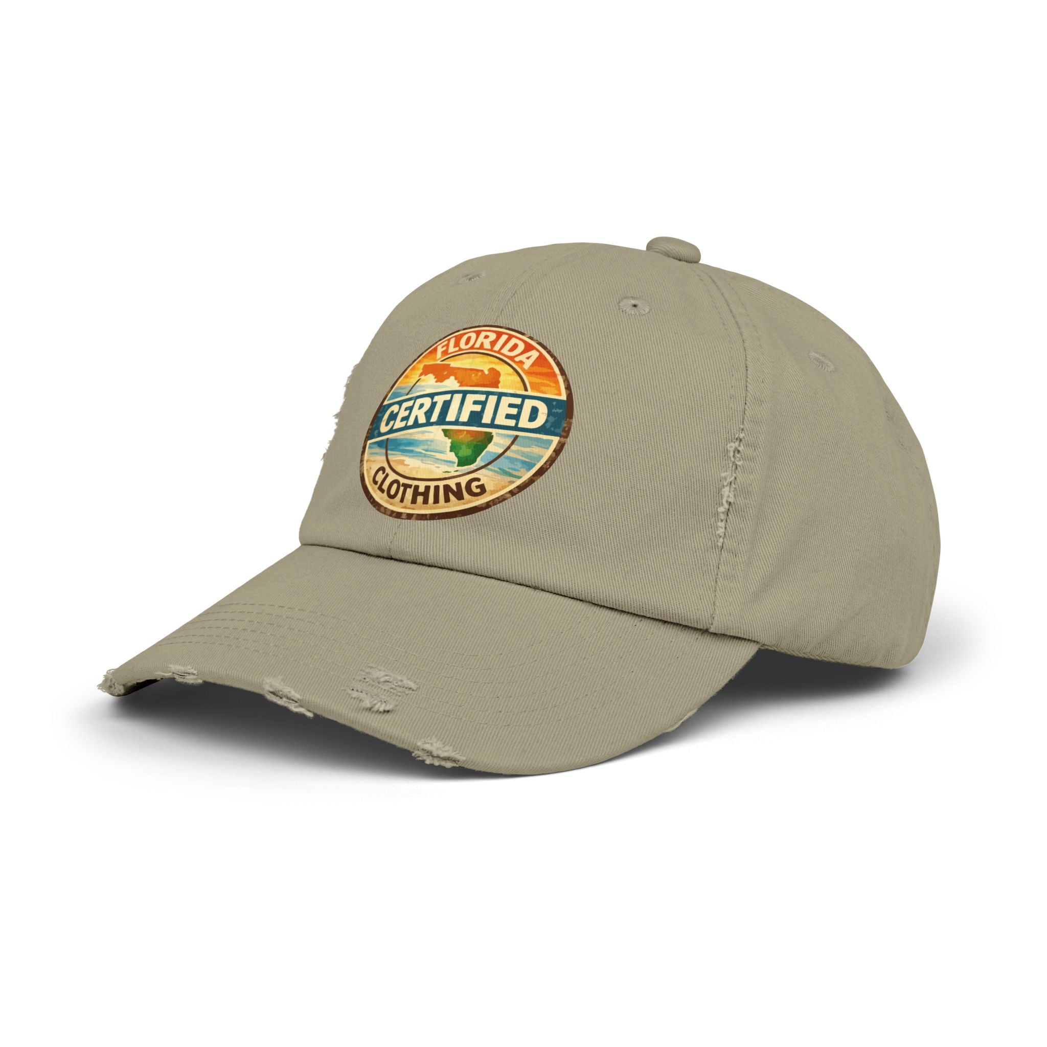 Florida Certified Distressed Cap — Vintage Beach Logo Hat