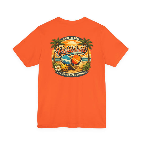 Pickleball Florida T-Shirt — Certified Pickleball Retro Beach Tee