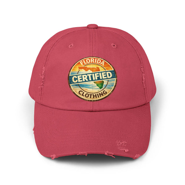 Florida Certified Distressed Cap — Vintage Beach Logo Hat