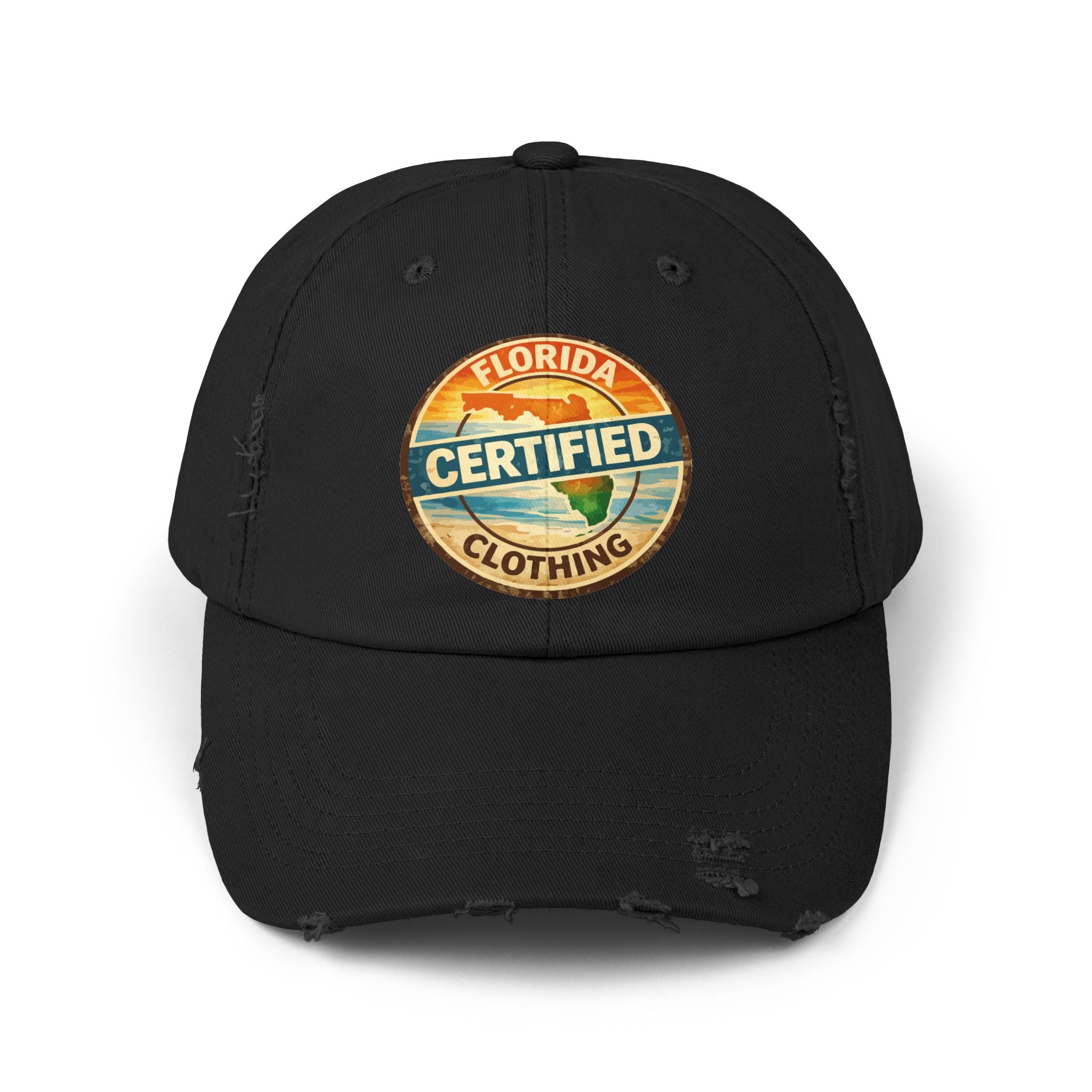Florida Certified Distressed Cap — Vintage Beach Logo Hat