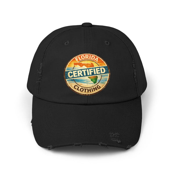 Florida Certified Distressed Cap — Vintage Beach Logo Hat