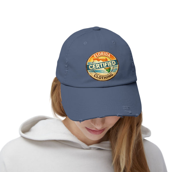 Florida Certified Distressed Cap — Vintage Beach Logo Hat