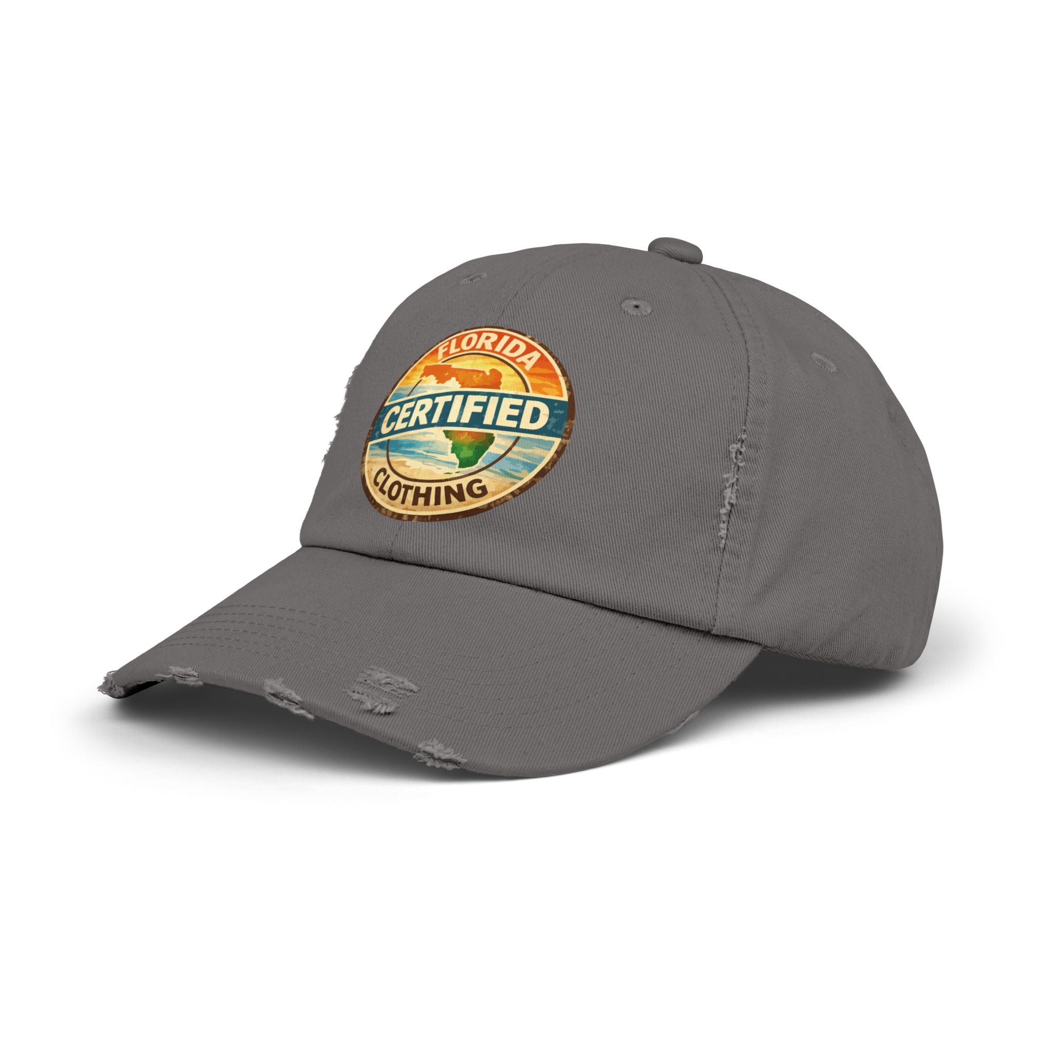 Florida Certified Distressed Cap — Vintage Beach Logo Hat