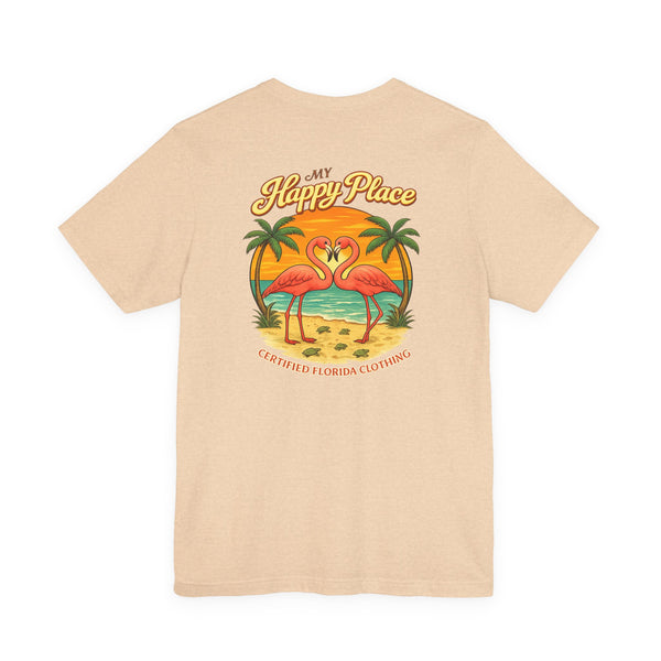 My Happy Place Flamingos & Sea Turtles T-Shirt