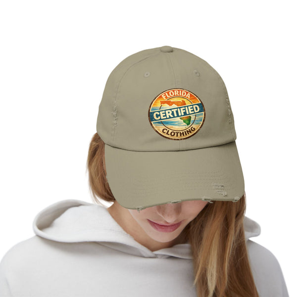 Florida Certified Distressed Cap — Vintage Beach Logo Hat